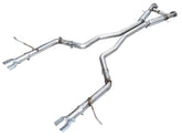 AWE Track Edition Exhaust for Dodge Durango 6.4 / 6.2 SC - Chrome Silver Tips - Primary
